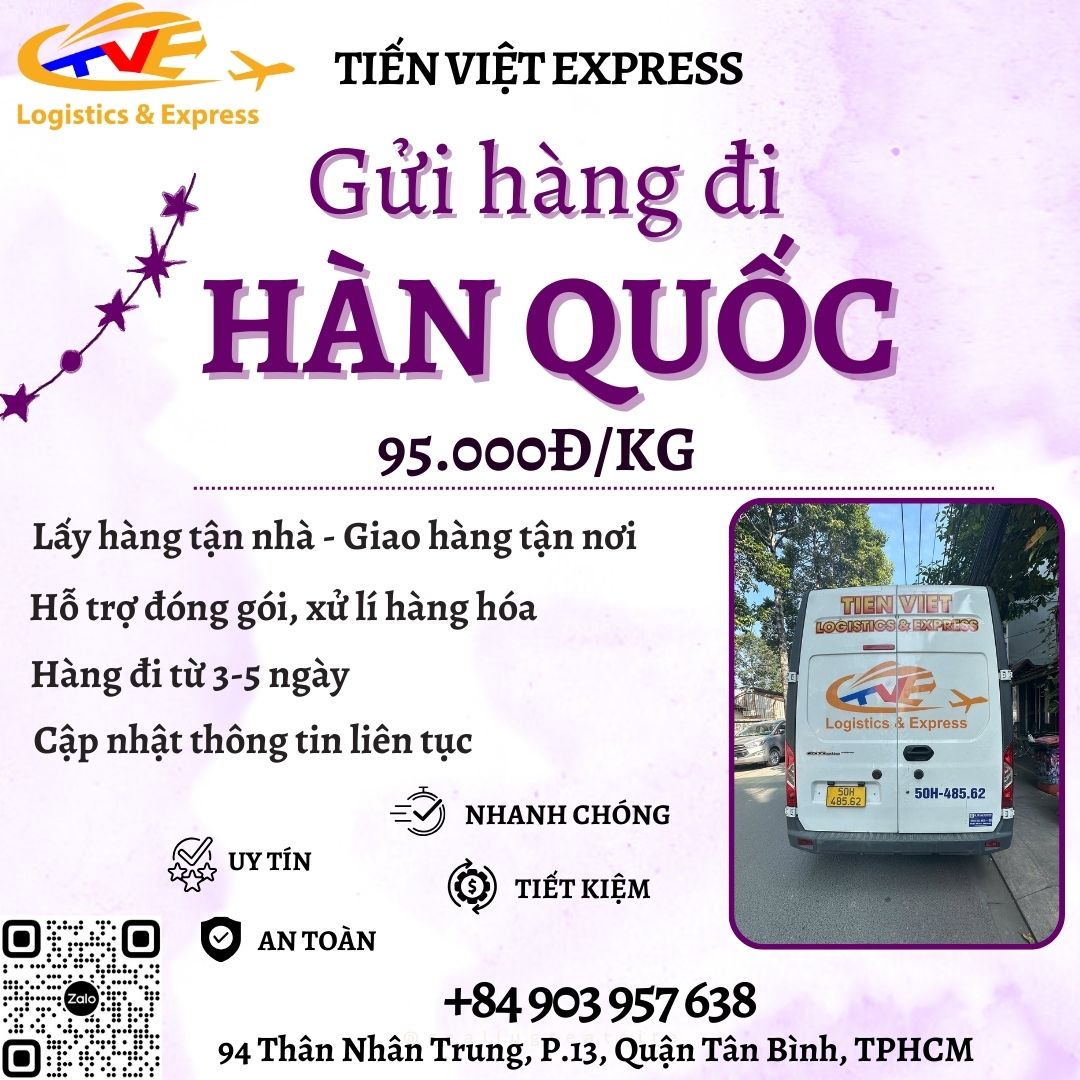 Gửi hàng đi Hàn Quốc - Tiến Việt Express